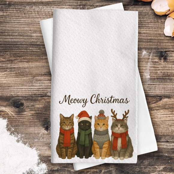 Berger Designs Other - 2 Christmas Cats Kitchen Towels